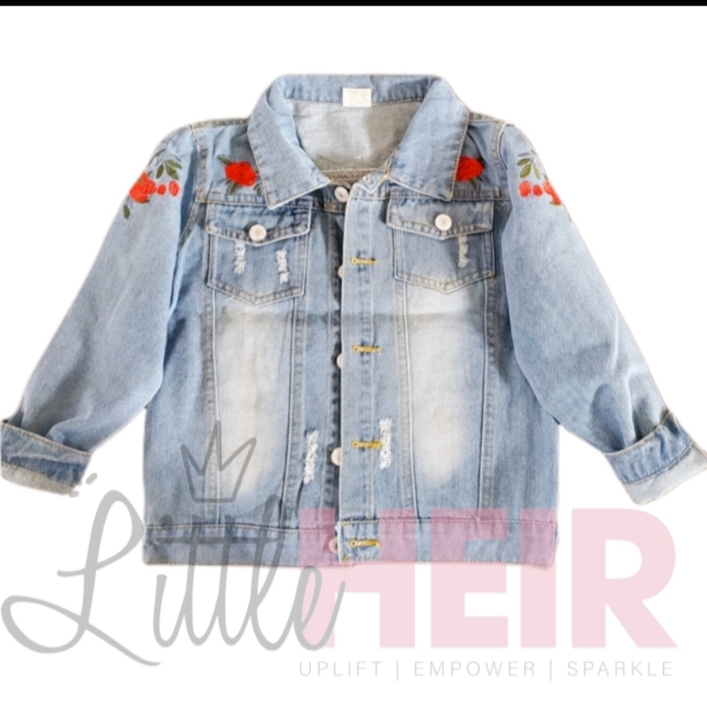 "A dozen roses" jean jacket
